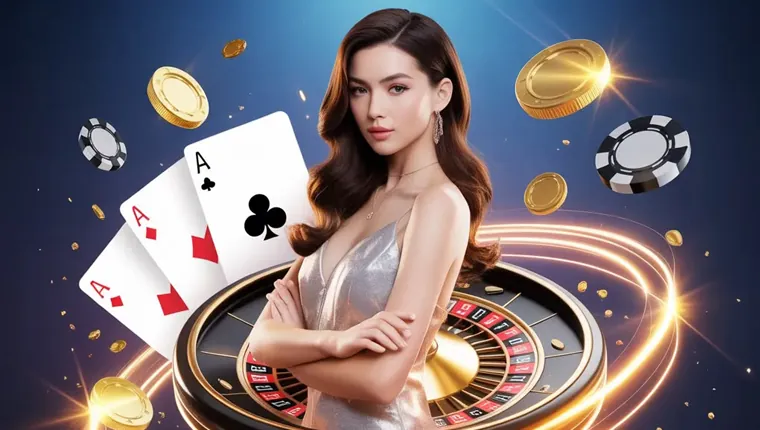 Responsible gaming banner with symbols of safety and support